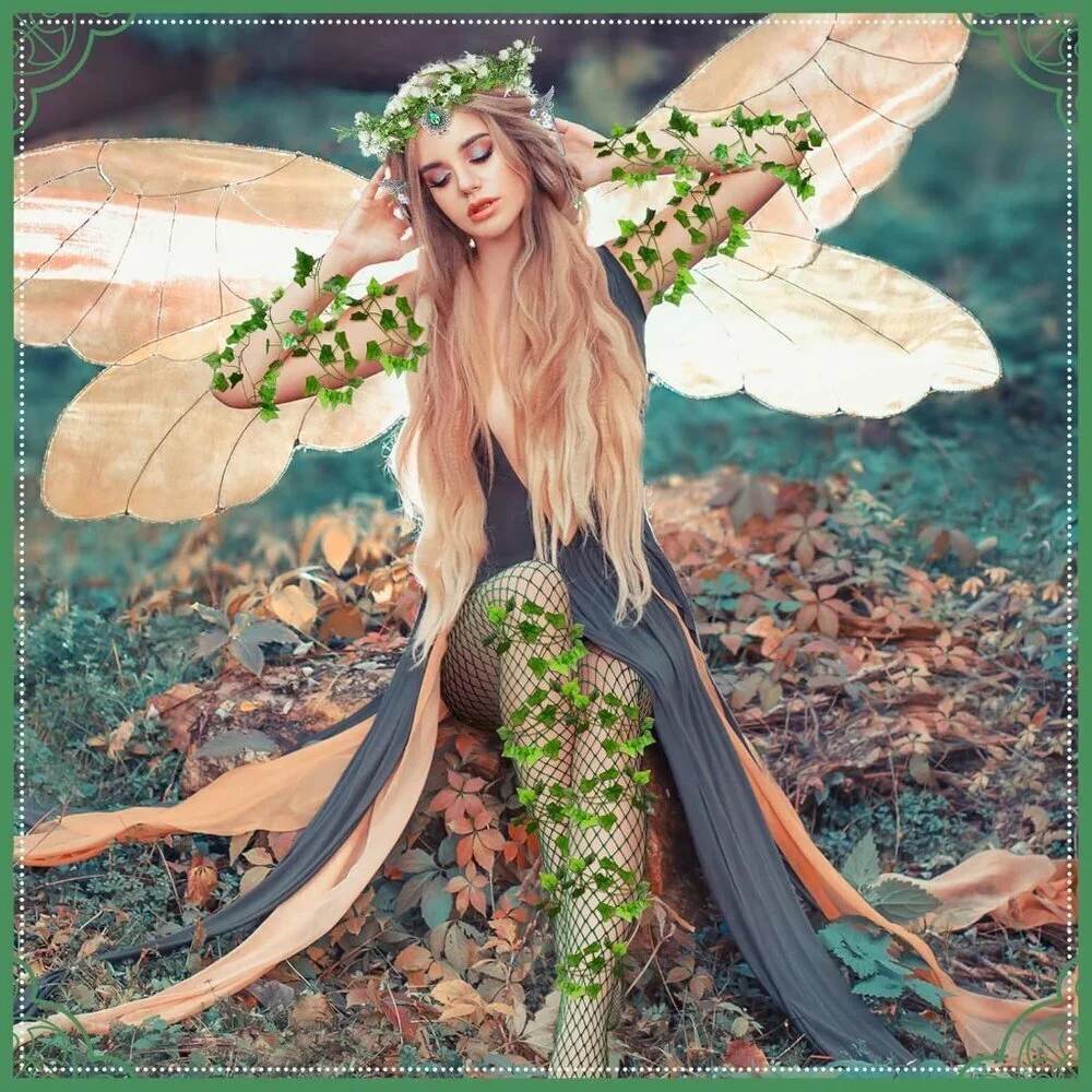 Fairy Elf Costume Accessories Set Woodland Ears Vines Headpiece Jewelry